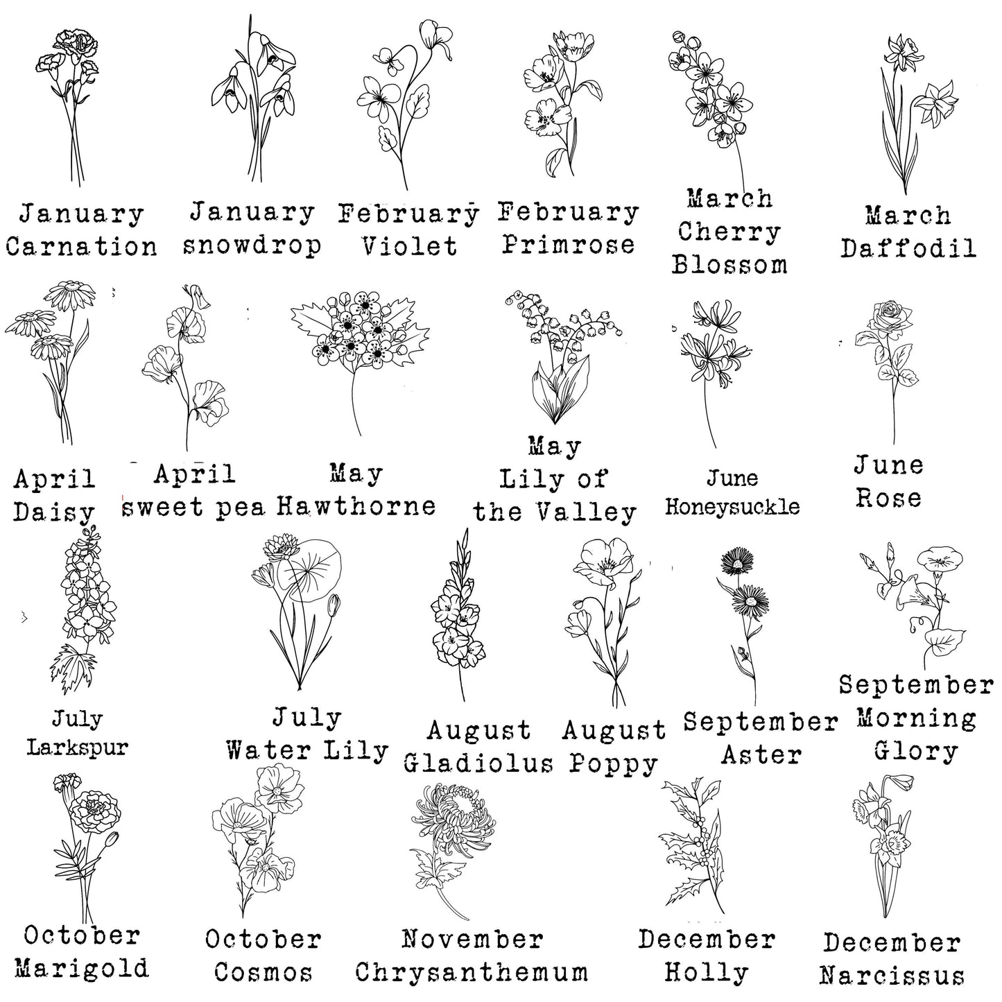 16 oz. Frosted Iced Coffee Cup , Personalized Birth Flower Coffee Cup With Name