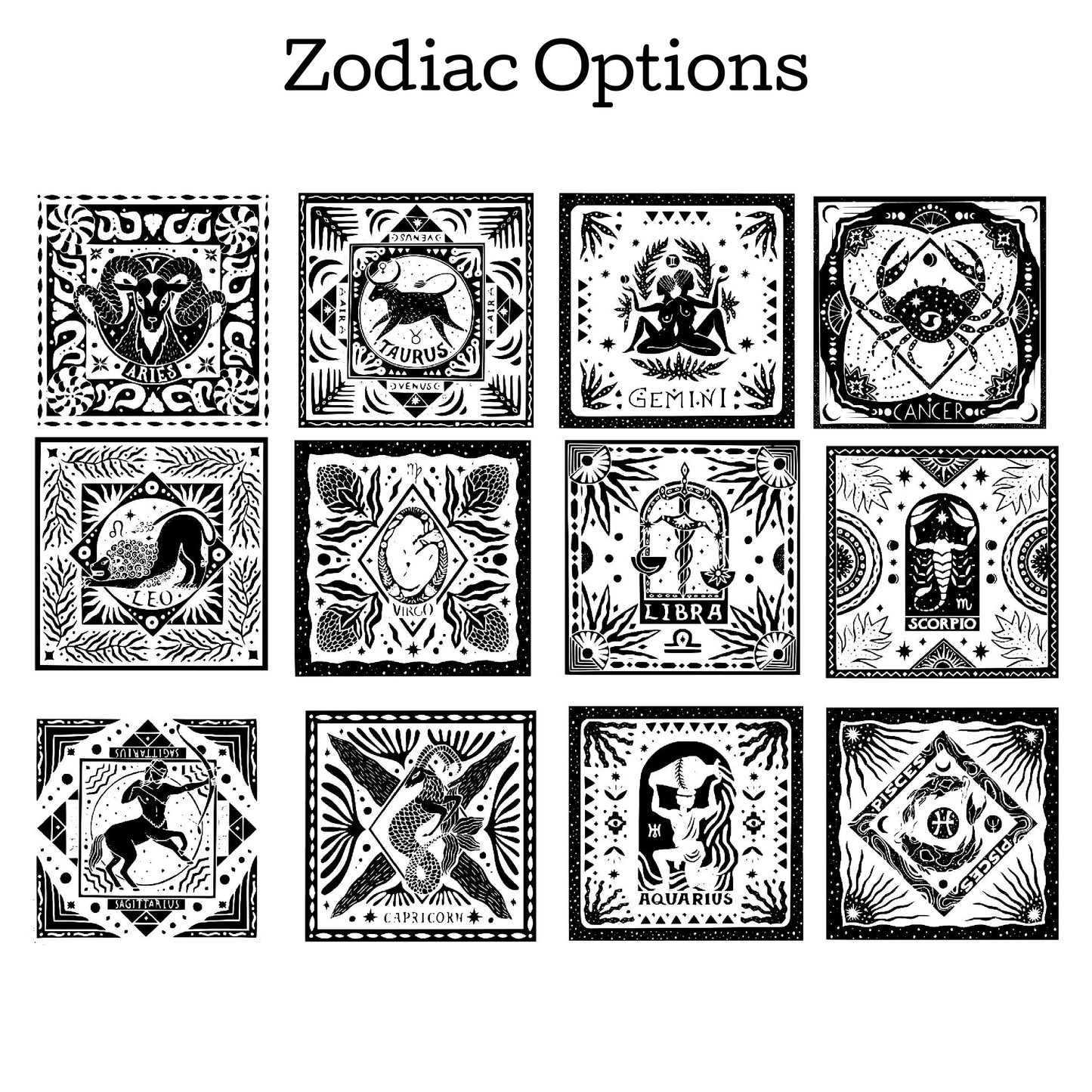 16 oz. Frosted Iced Coffee Cup , Personalized Birthday Zodiac Coffee Cup With Name