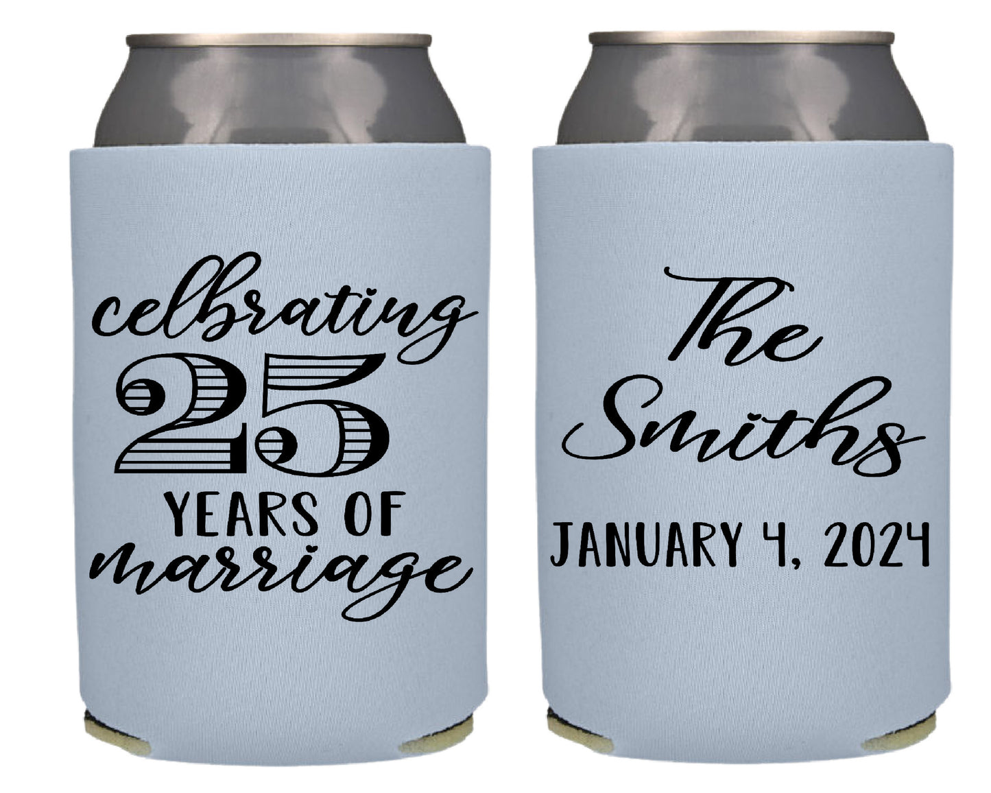 Anniversary Party Favor Screen Printed Can Cooler