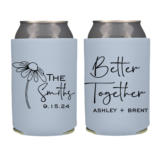 Better Together Screen Printed Can Cooler Wedding Reception Favor