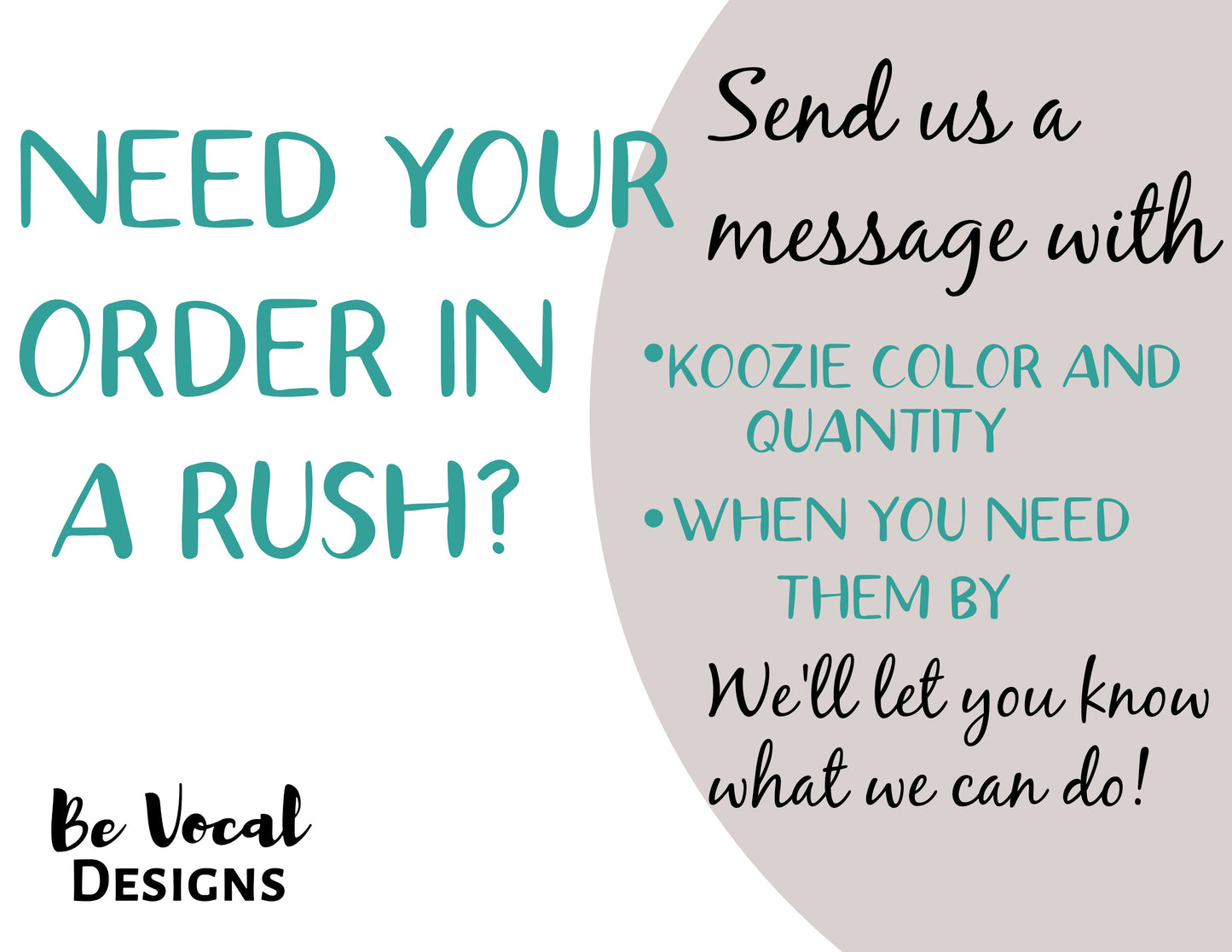 Custom Design Screen Printed Can Cooler. Your Business Logo, Bring your own Design