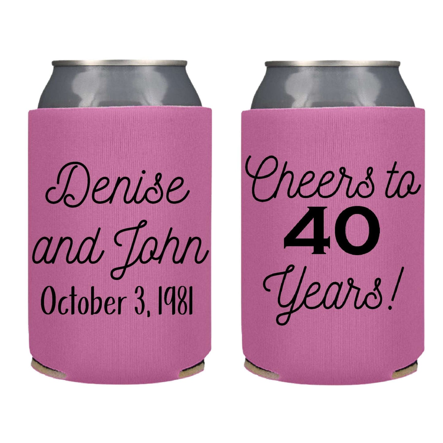 Cheers Anniversary Screen printed Can Cooler freeshipping - Be Vocal Designs
