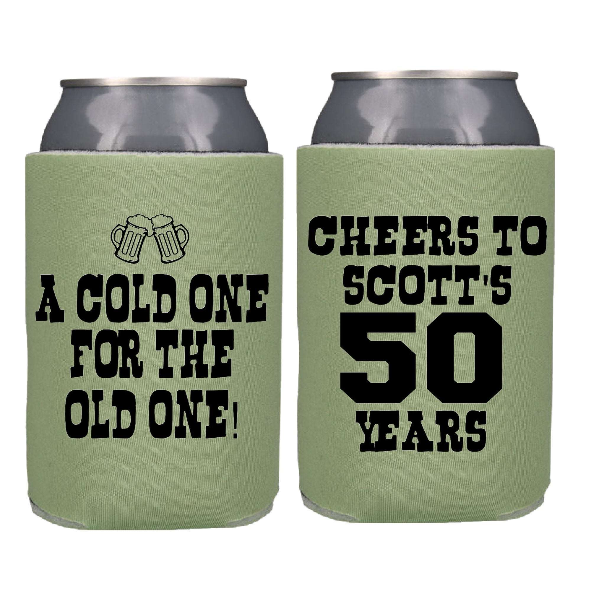 A Cold One For the Old One Screen Printed Can Cooler birthday party – Be  Vocal Designs