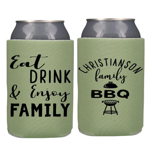 Eat Drink and Enjoy Family Family Reunion Screen Printed Can Cooler
