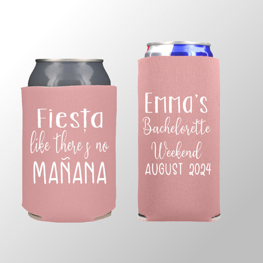 Fiesta Like There's No Mananat Wedding Reception Favors Regular and Slim Can Cooler Combo Package, Business Logo