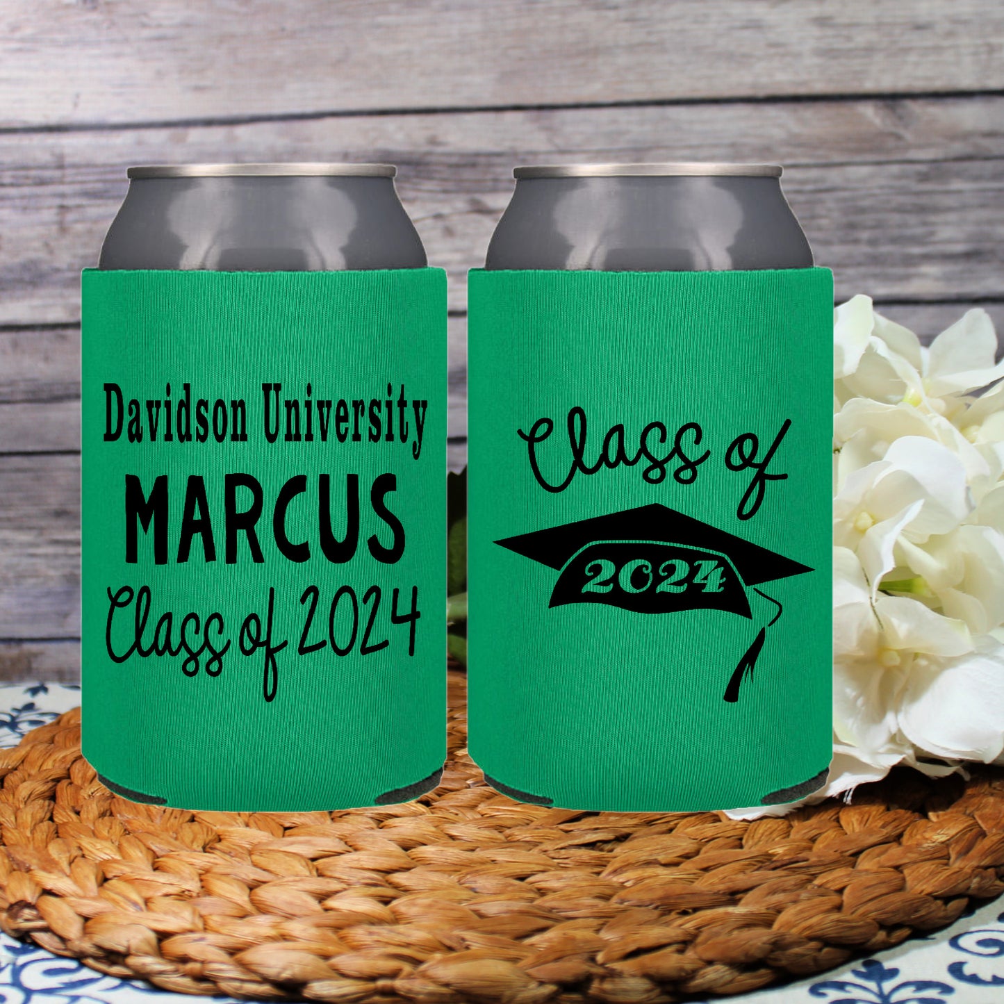Class of 2025 Graduation Screen Printed Can Cooler Grad Party Favor