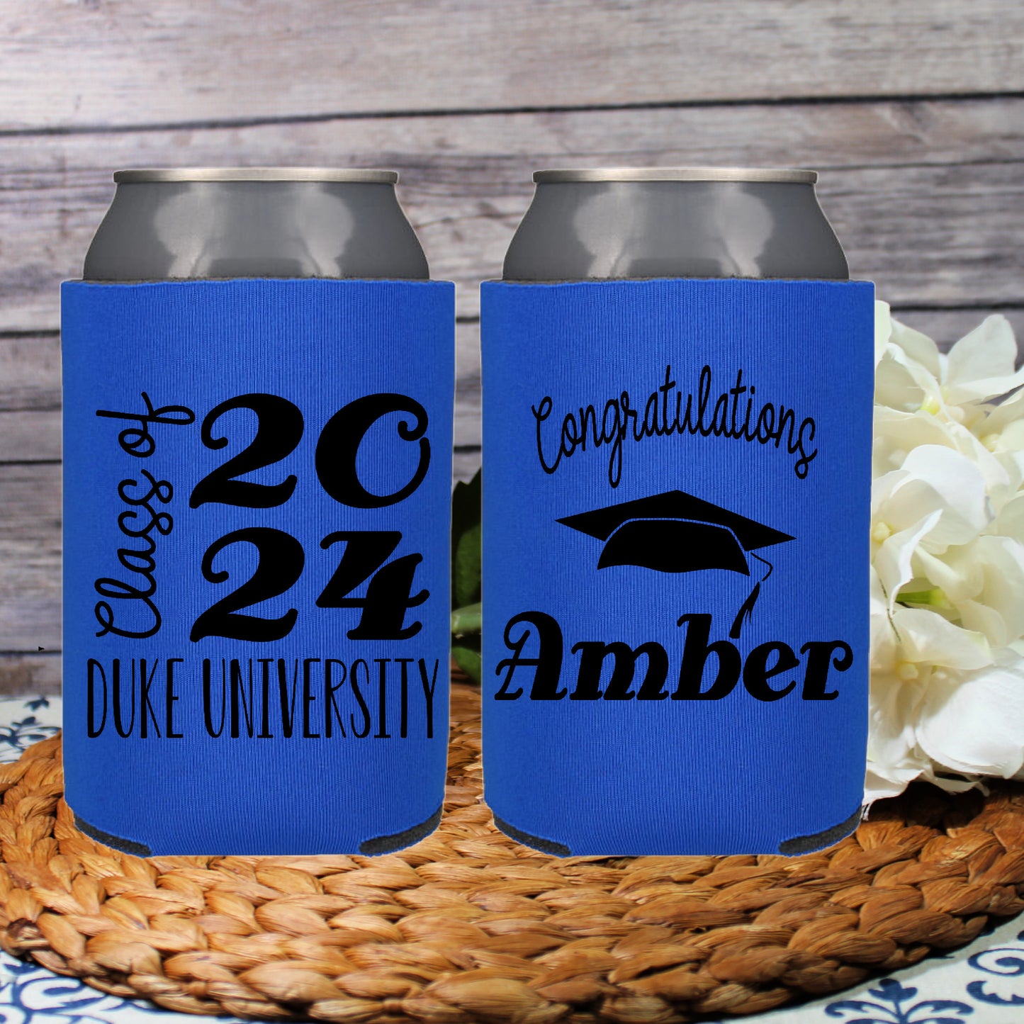Class of 2025 Graduation Screen Printed Can Cooler Grad Party Favor