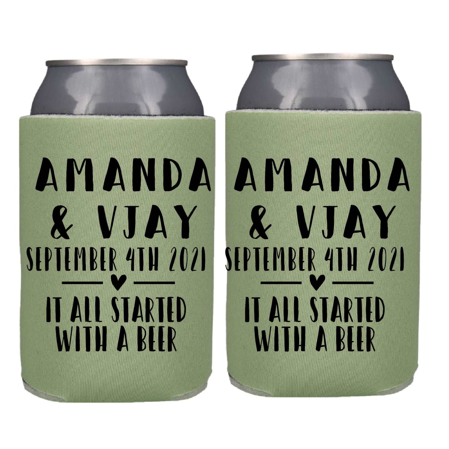 It All Started With a Beer Screen Printed Can Coolers