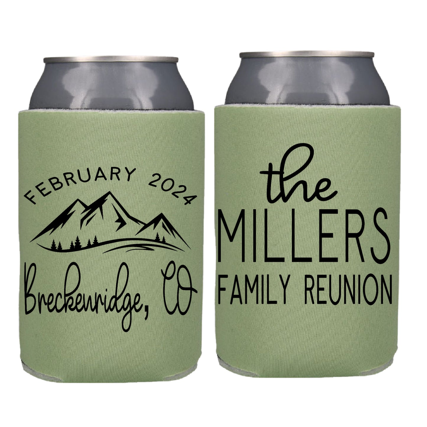 Mountains Reunion Family Reunion Screen Printed Can Cooler