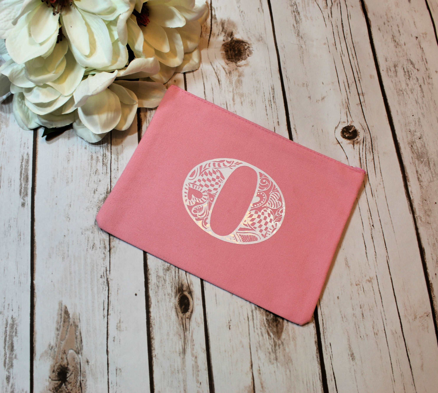 Cotton Canvas Make Up Bag with Large Heart Letter freeshipping - Be Vocal Designs