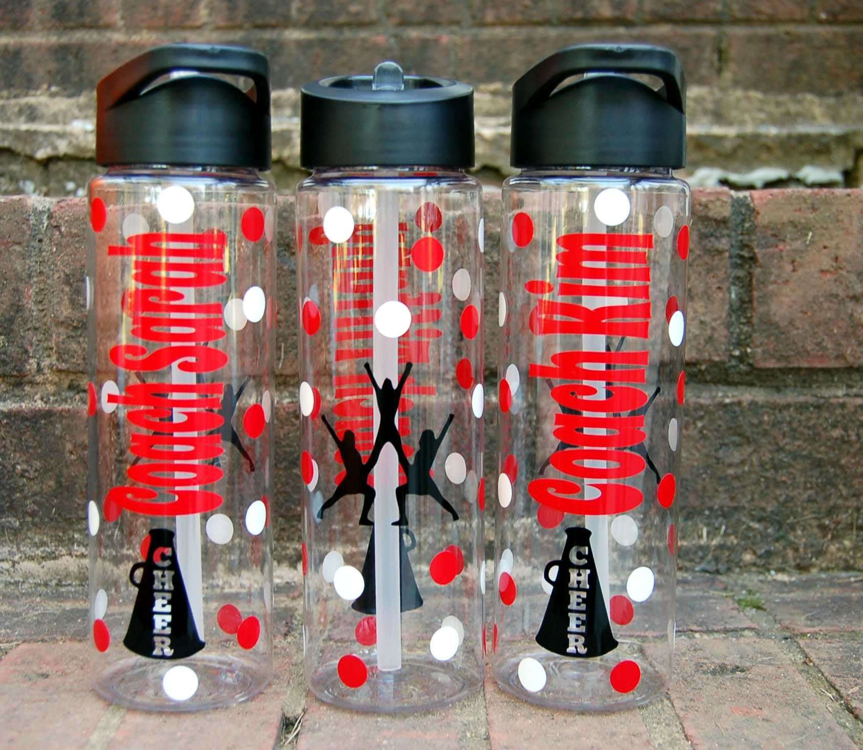 Cheerleader Personalized Water Bottle Custom Sports Bottles