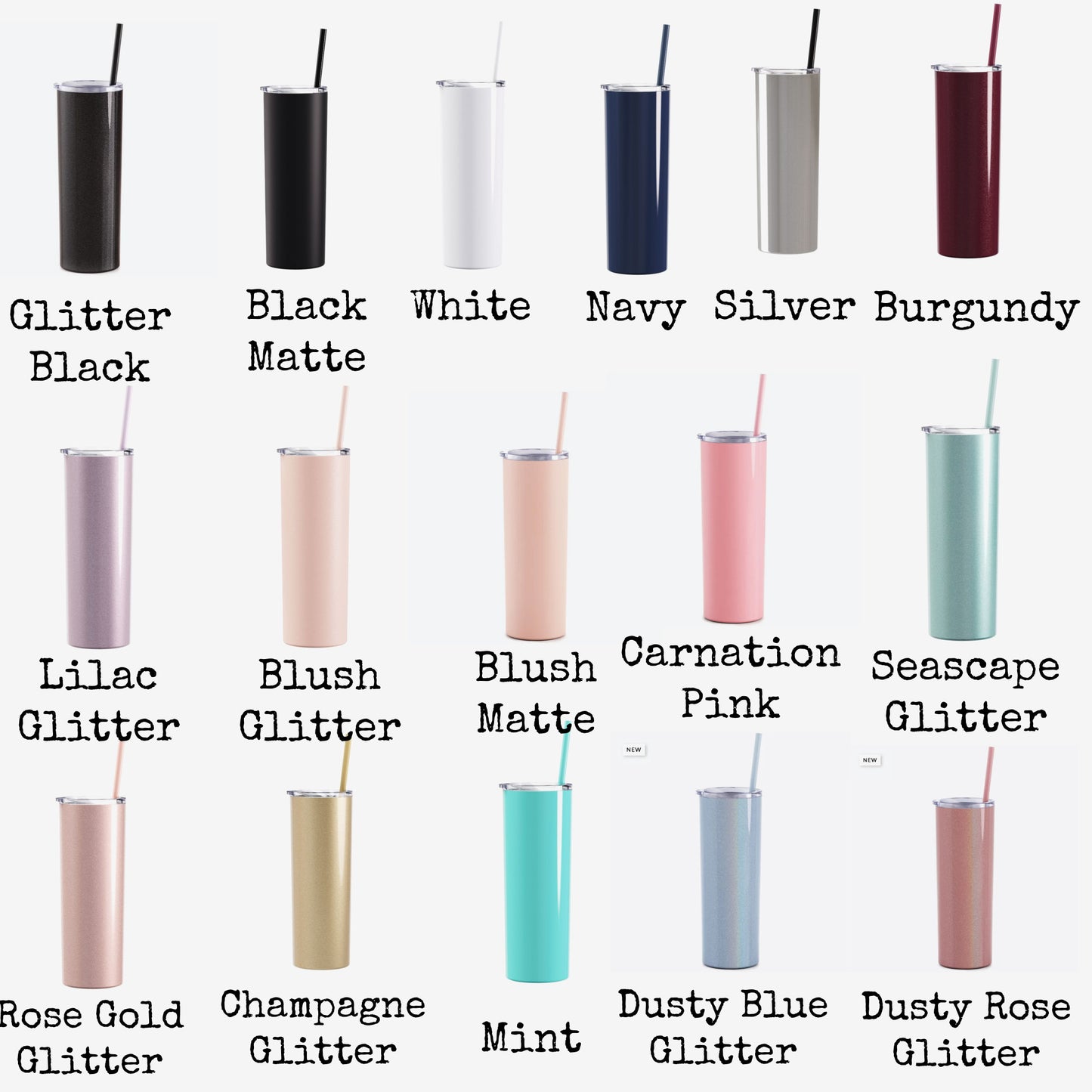 Personalized Flamingo Stainless Steel Skinny Tumbler