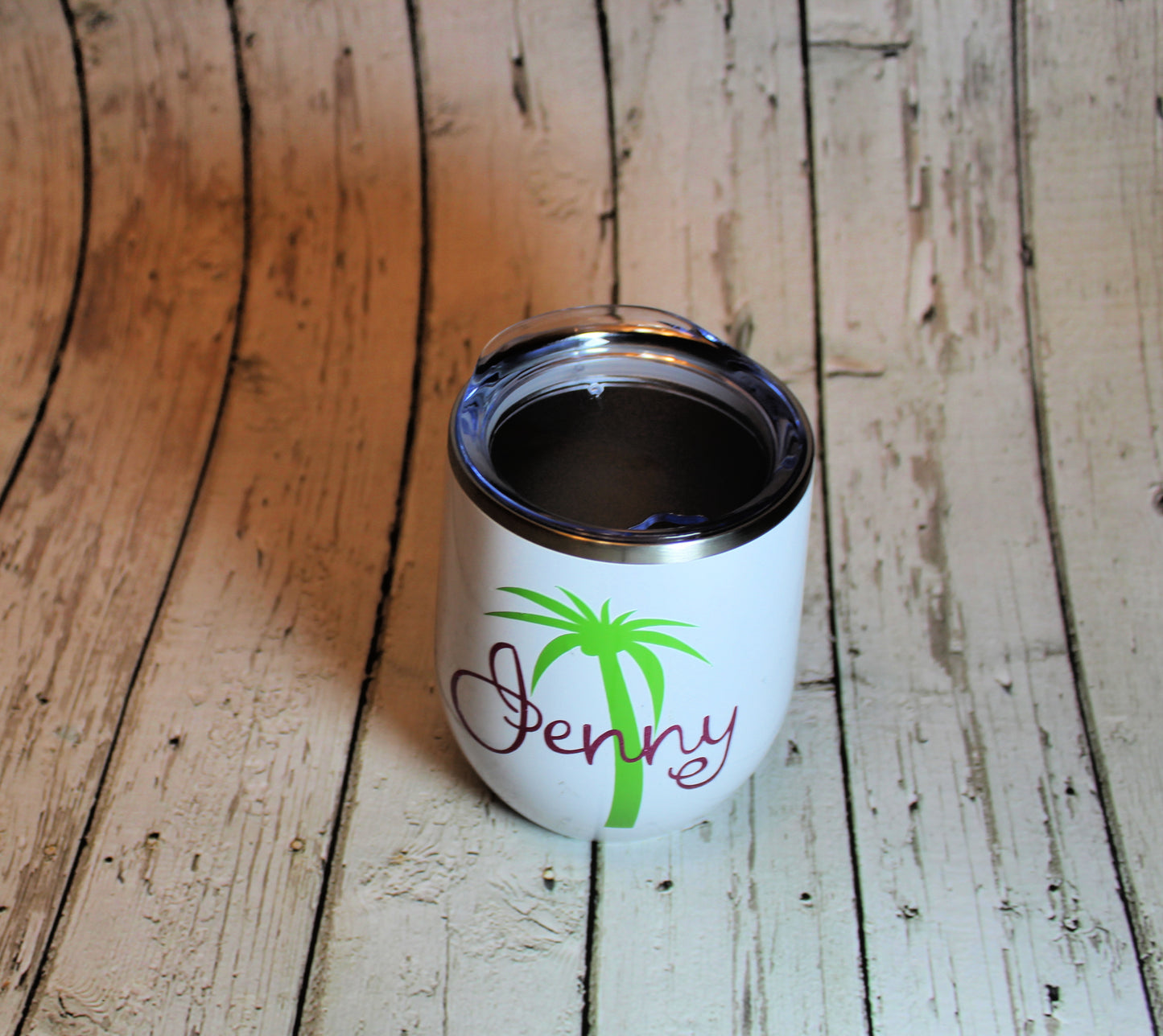 Personalized Palm Tree Stainless Steel Wine Tumbler freeshipping - Be Vocal Designs