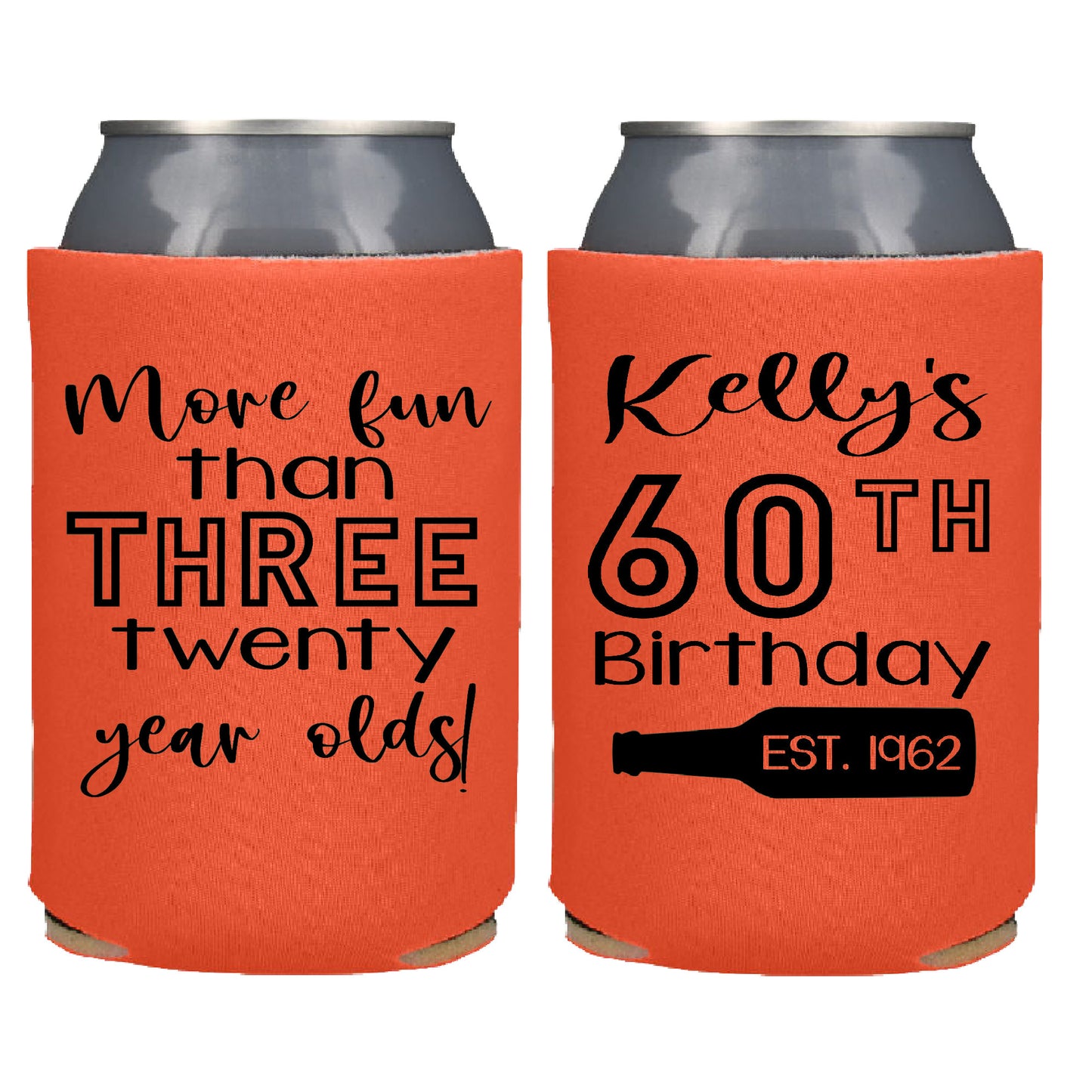 More Fun Than Three Twenty Year Olds Screen Printed Can Cooler