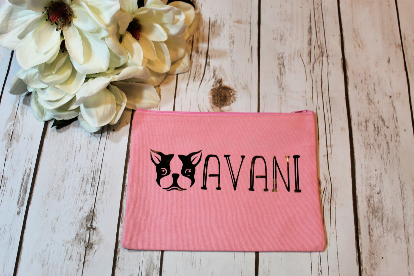 Personalized Dog Cotton Canvas Make Up Bag freeshipping - Be Vocal Designs