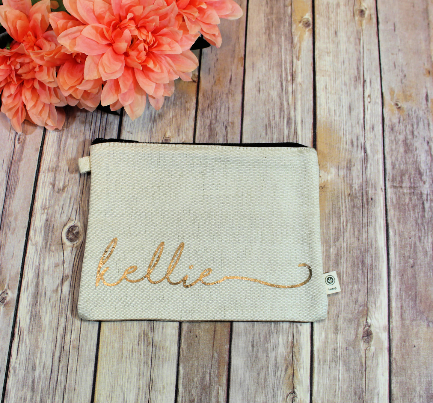 Personalized Hemp Make Up Bag freeshipping - Be Vocal Designs