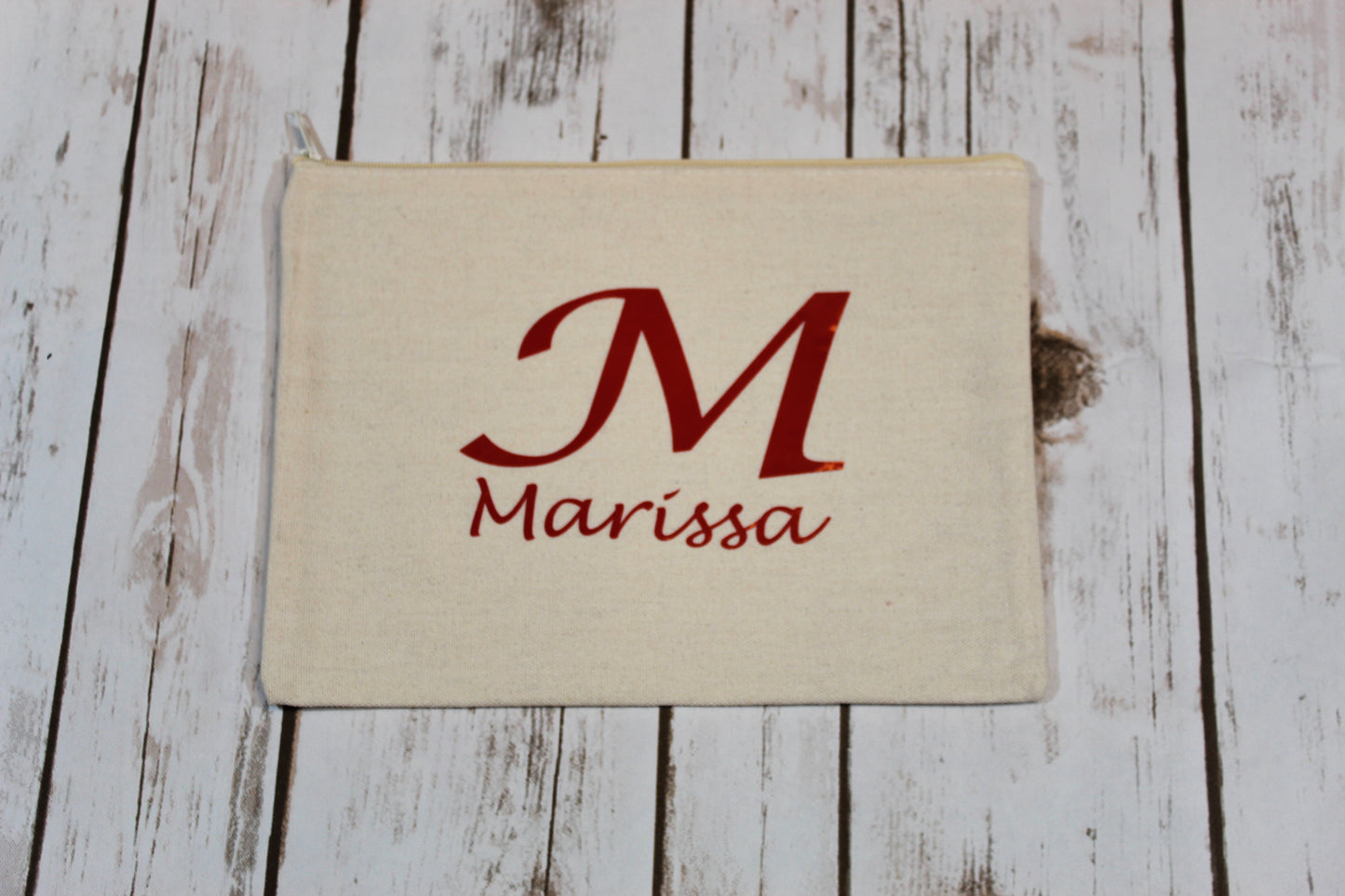 Personalized Cotton Canvas Make Up Bag freeshipping - Be Vocal Designs