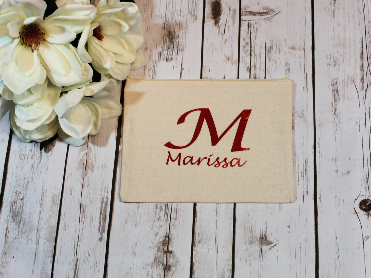 Personalized Cotton Canvas Make Up Bag freeshipping - Be Vocal Designs