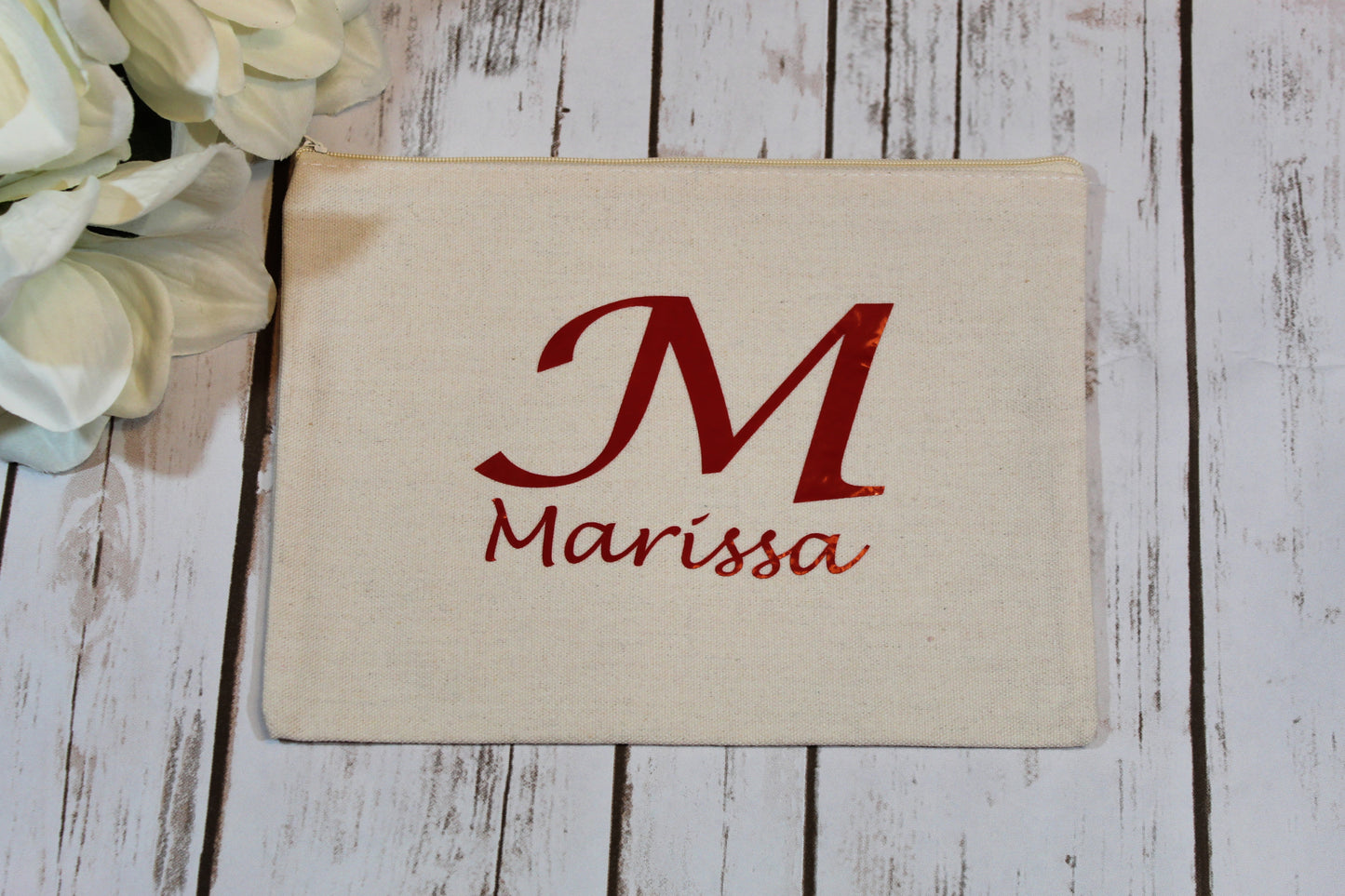 Personalized Cotton Canvas Make Up Bag freeshipping - Be Vocal Designs