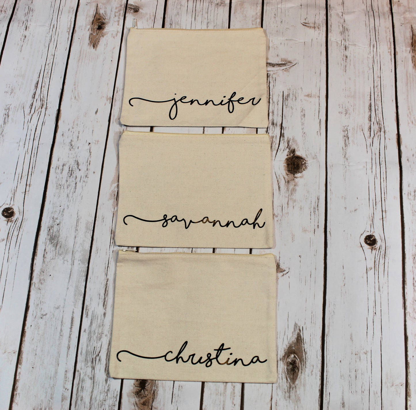 Personalized Cotton Canvas Make Up Bag freeshipping - Be Vocal Designs