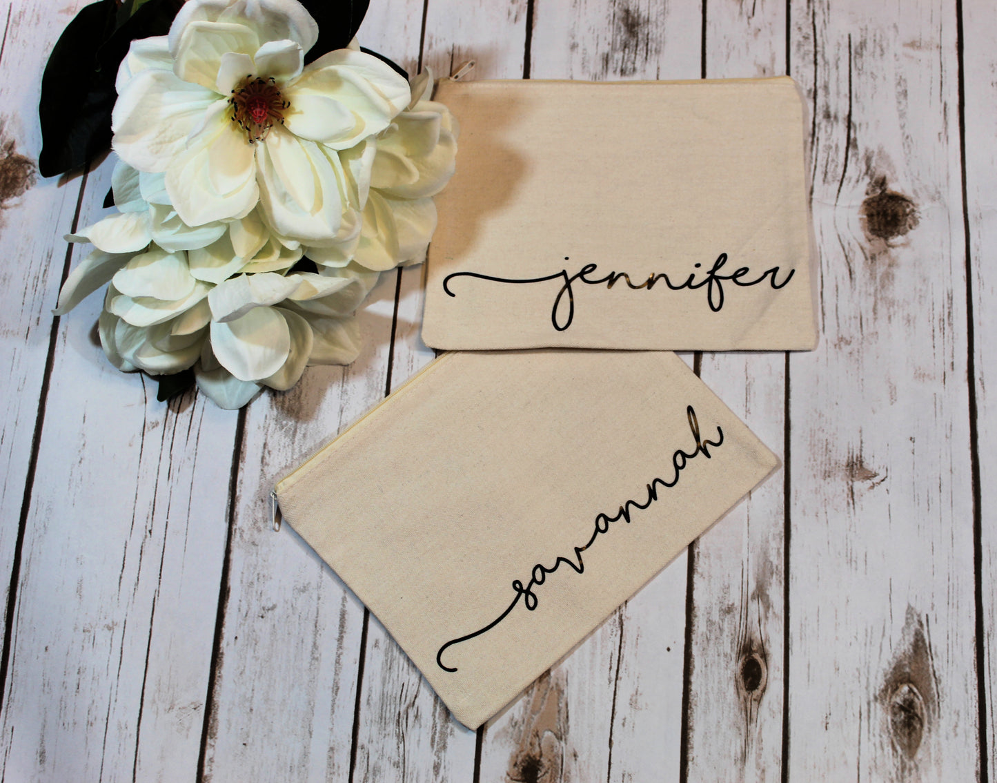 Personalized Cotton Canvas Make Up Bag freeshipping - Be Vocal Designs