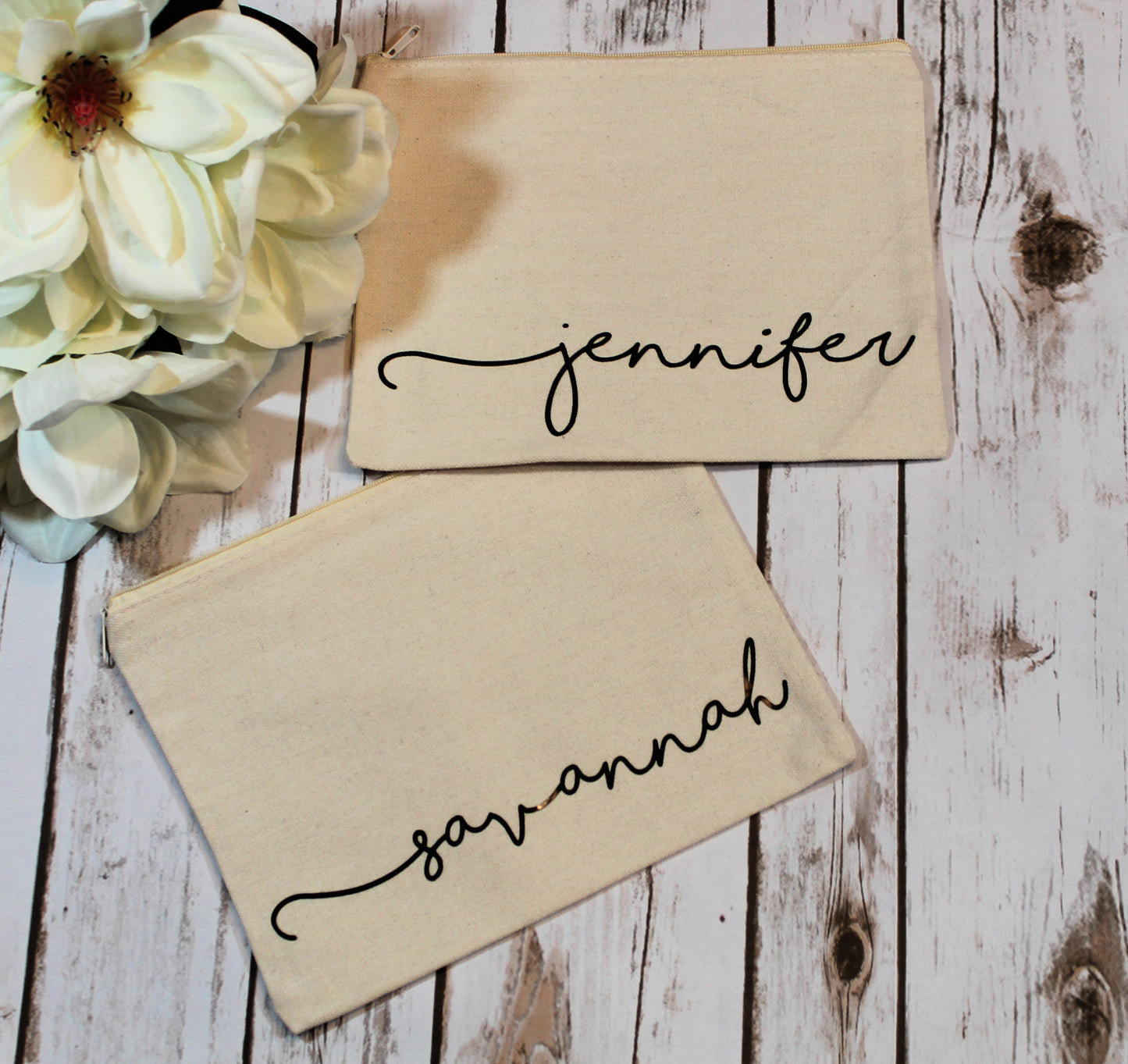 Personalized Cotton Canvas Make Up Bag freeshipping - Be Vocal Designs