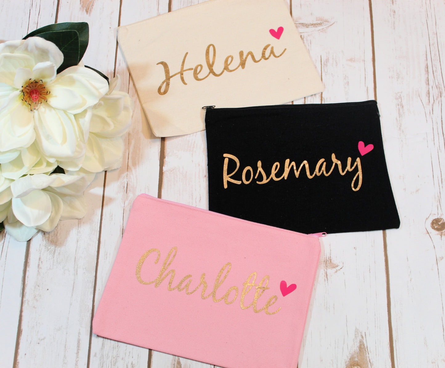 Personalized Cotton Canvas Make Up Bag freeshipping - Be Vocal Designs