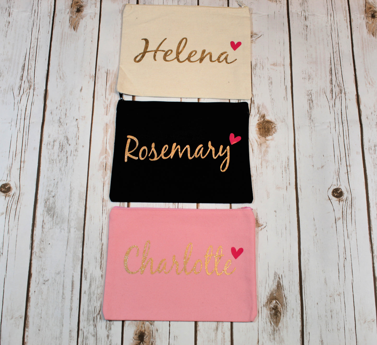 Personalized Cotton Canvas Make Up Bag freeshipping - Be Vocal Designs
