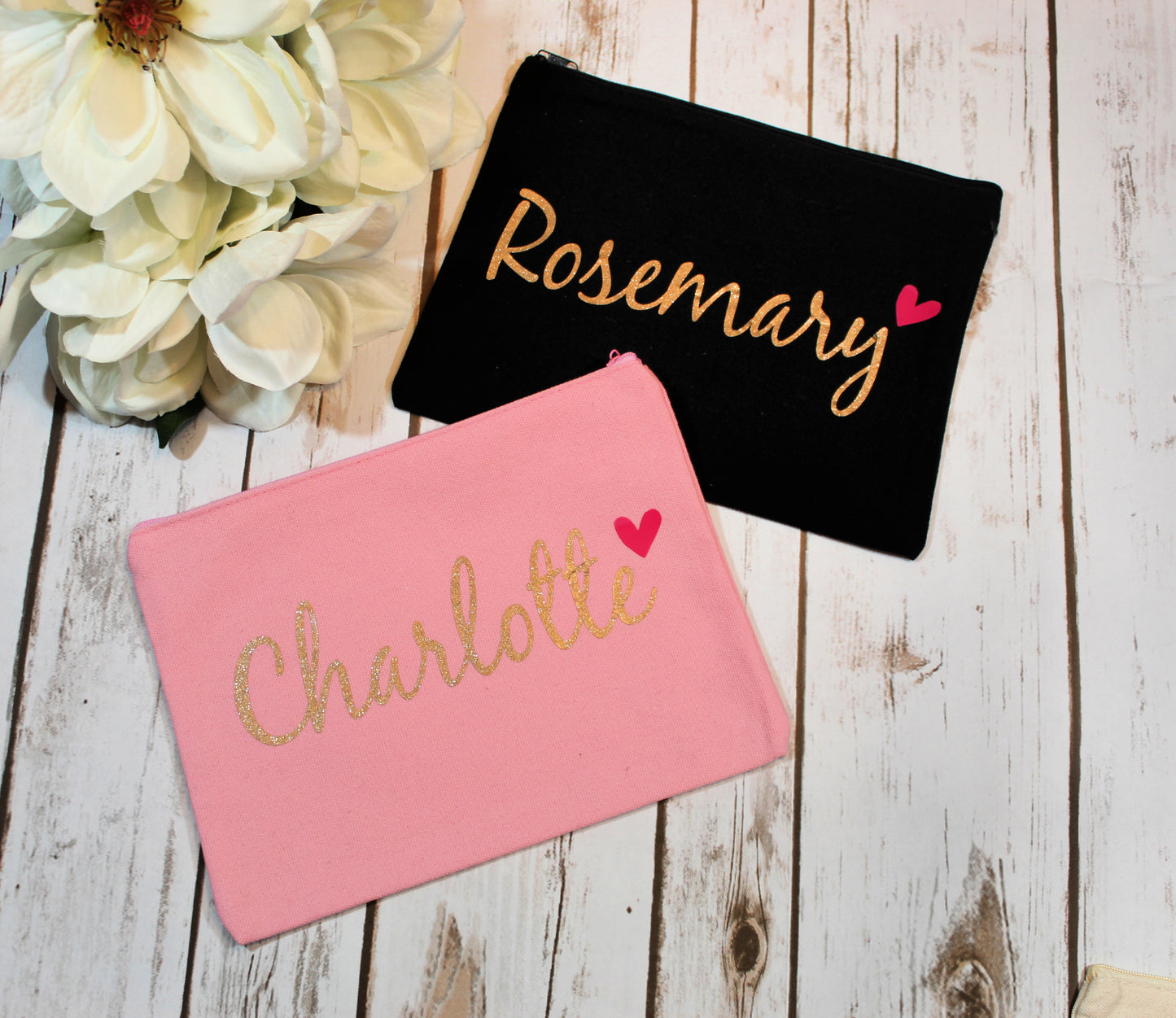 Personalized Cotton Canvas Make Up Bag freeshipping - Be Vocal Designs