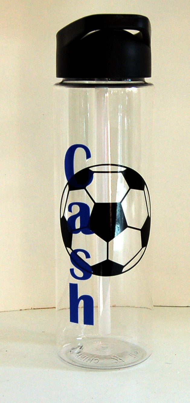 Personalized Sports Plastic Water Bottle - Be Vocal Designs