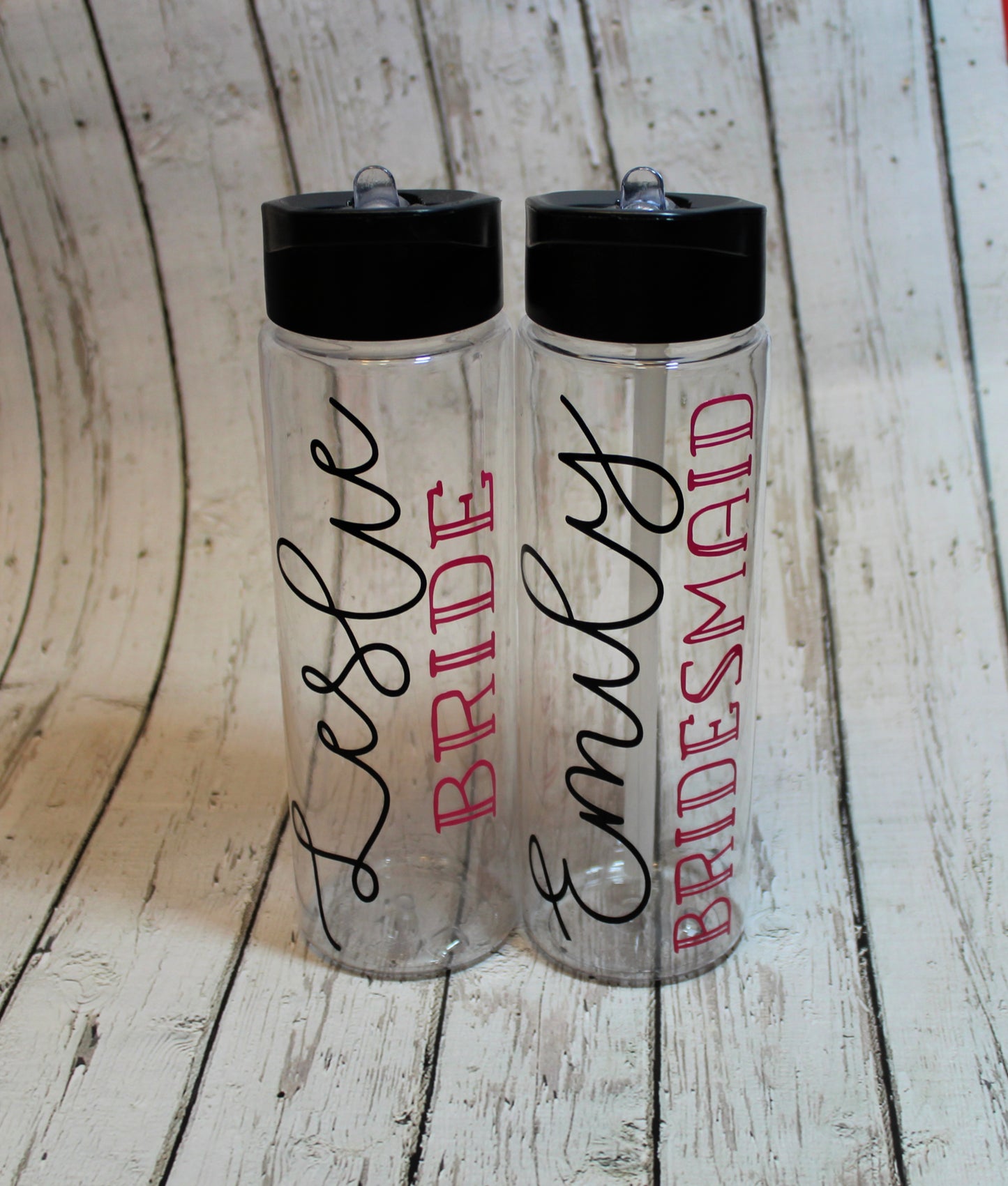 Wedding Party Plastic Water Bottle freeshipping - Be Vocal Designs