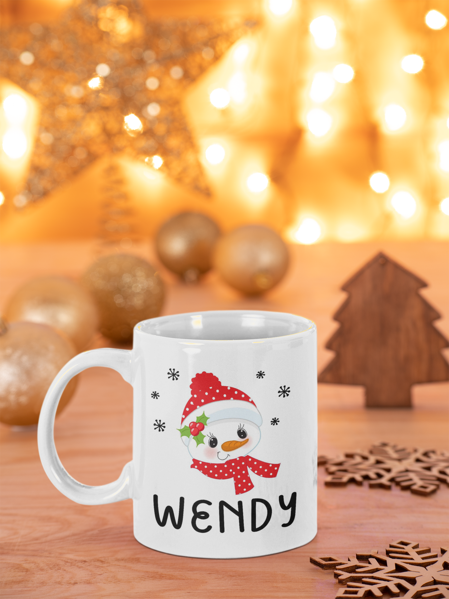 Personalized Snowman Christmas Ceramic Mug