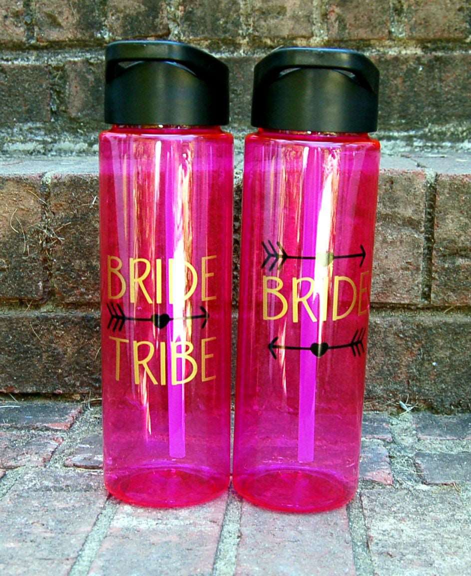 Bride Tribe Bachelorette Plastic Water Bottle - Be Vocal Designs