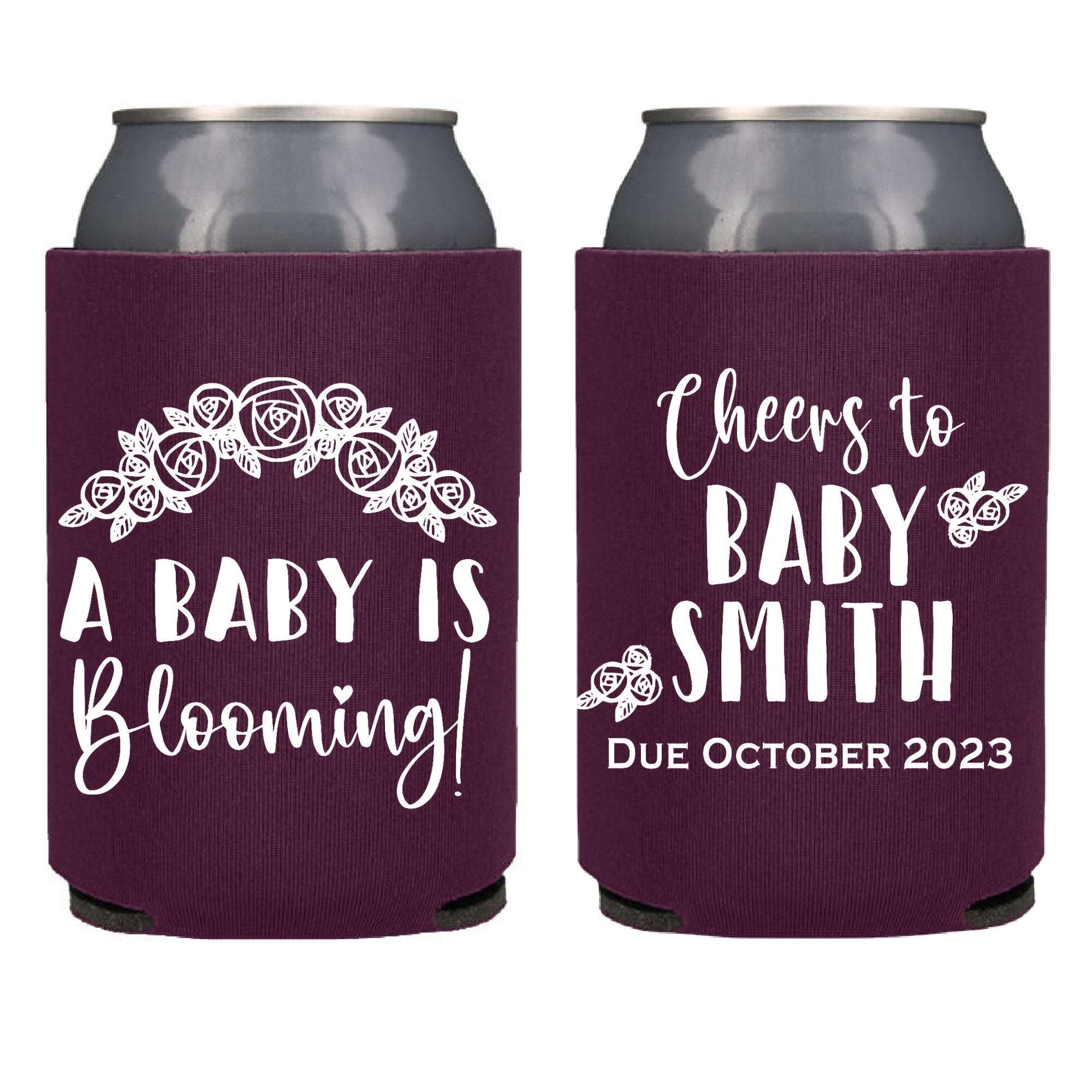 A Baby is Brewing Baby Shower Full Color Slim Can Cooler 6FS Baby