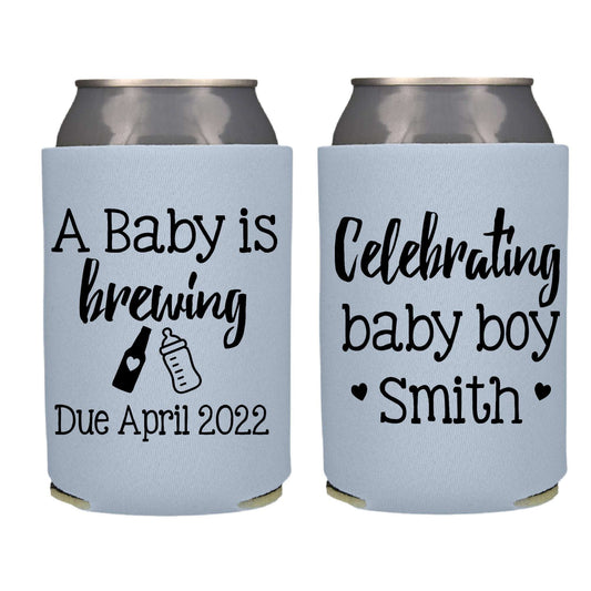 A Baby is Brewing Screen Printed Can Cooler
