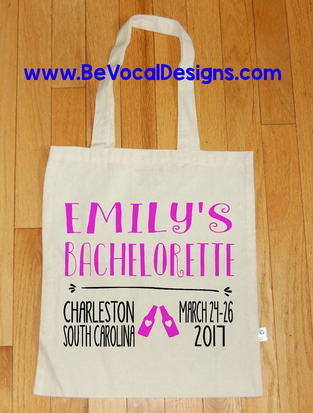 Bachelorette Party Organic Tote Bag - Be Vocal Designs