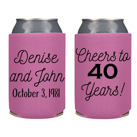 Cheers Anniversary Screen printed Can Cooler freeshipping - Be Vocal Designs