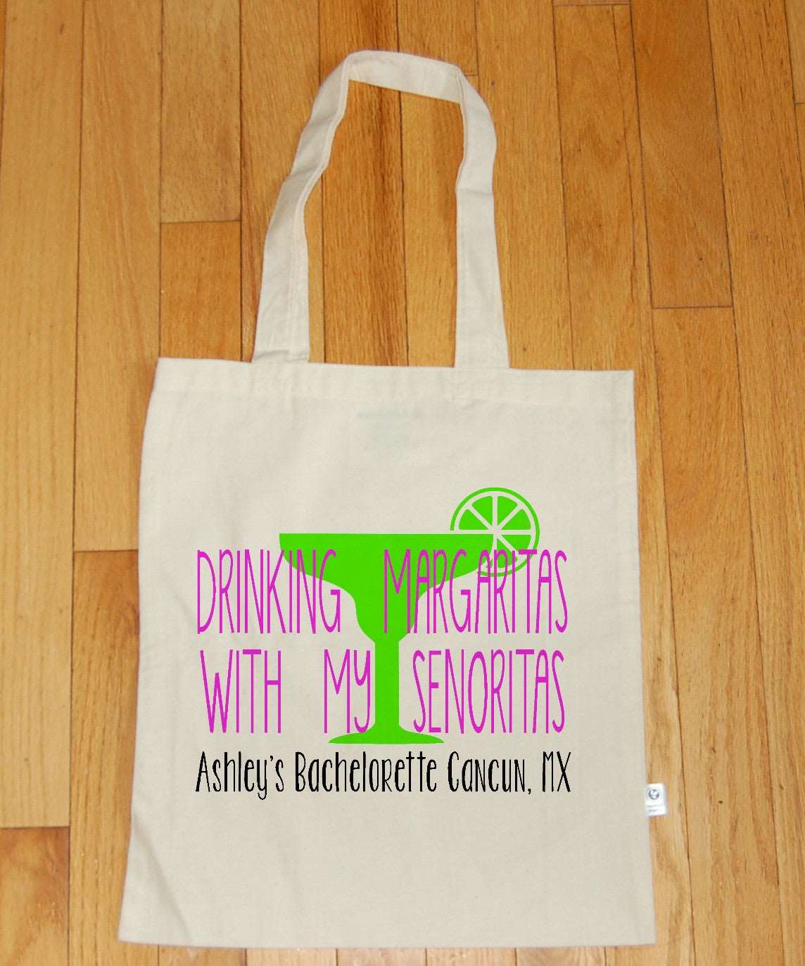 Drinking Margaritas with My Senoritas Bachelorette Party Tote Bag - Be Vocal Designs