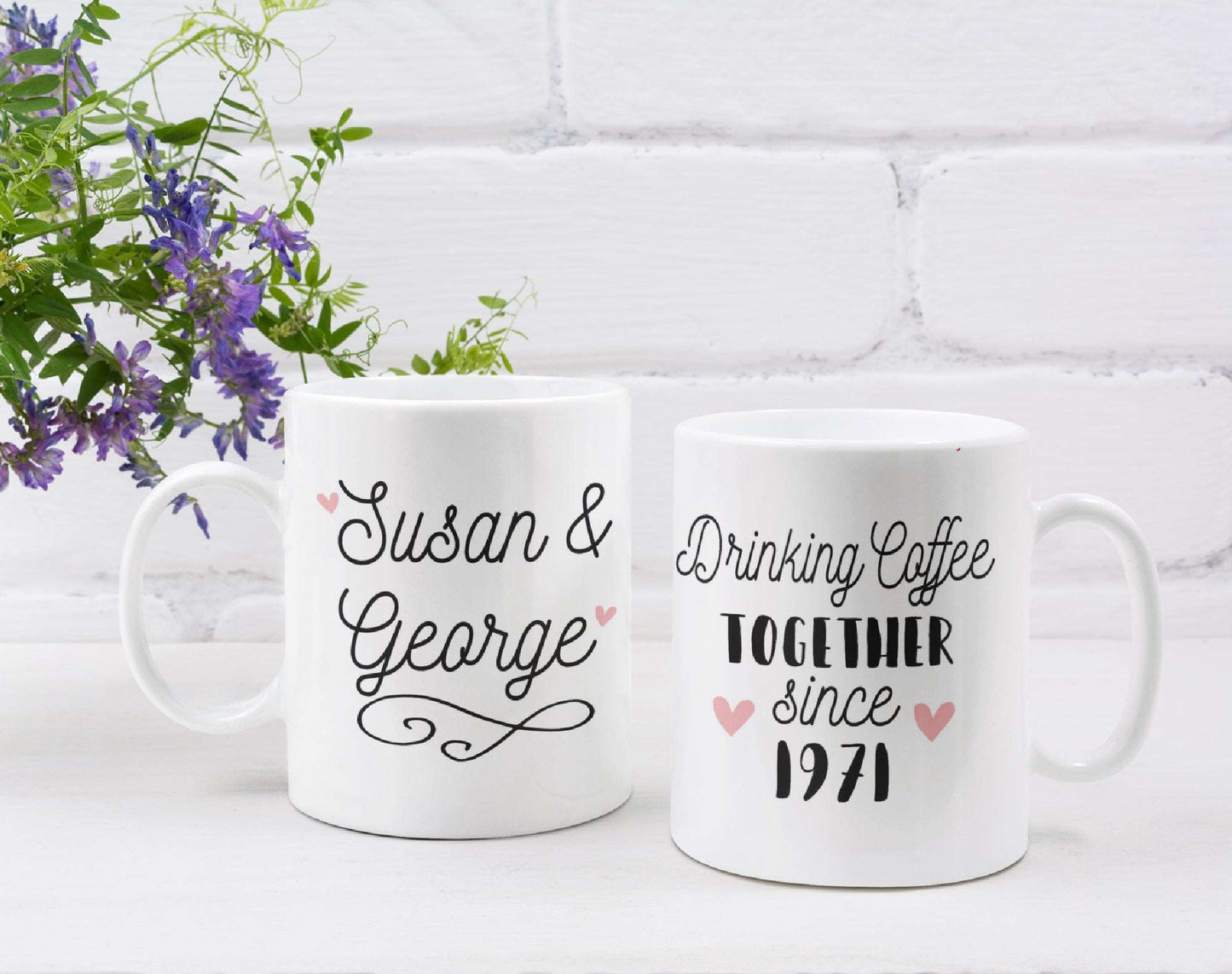 Anniversary Drinking Coffee Together Since Ceramic Mug freeshipping - Be Vocal Designs