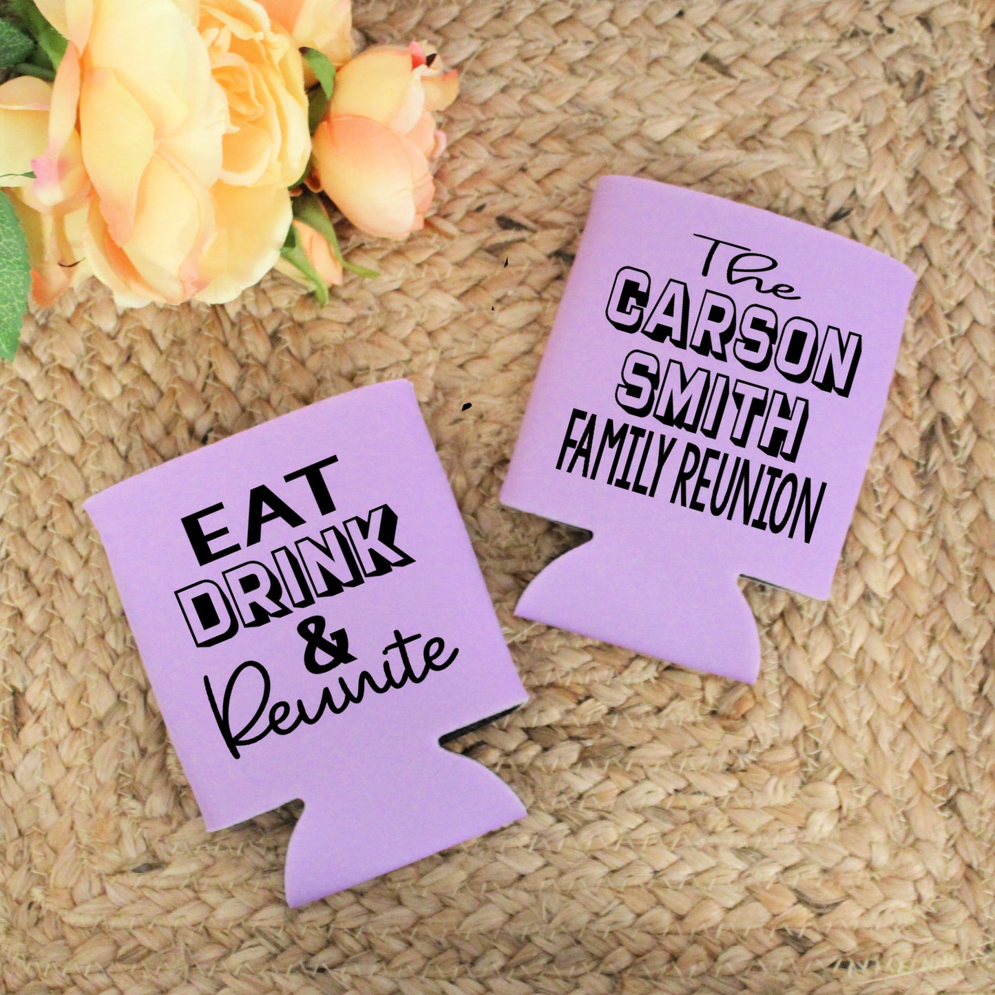 Eat Dunk and Reunite Family Reunion Screen Printed Can Cooler