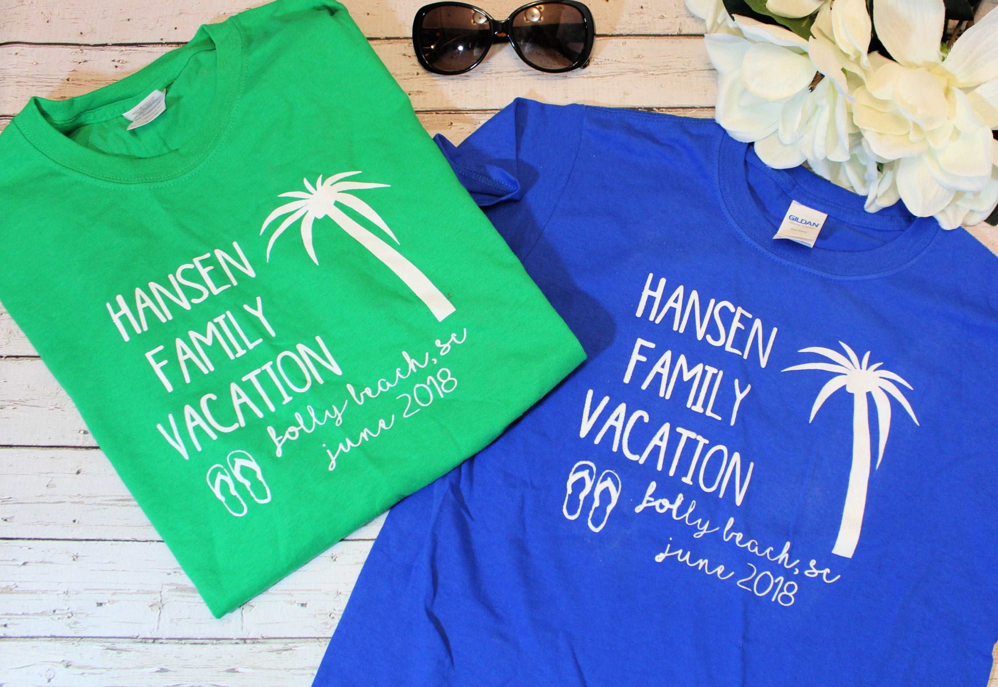 Family Vacation Palm Tree Screen Printed Tee Shirts freeshipping - Be Vocal Designs