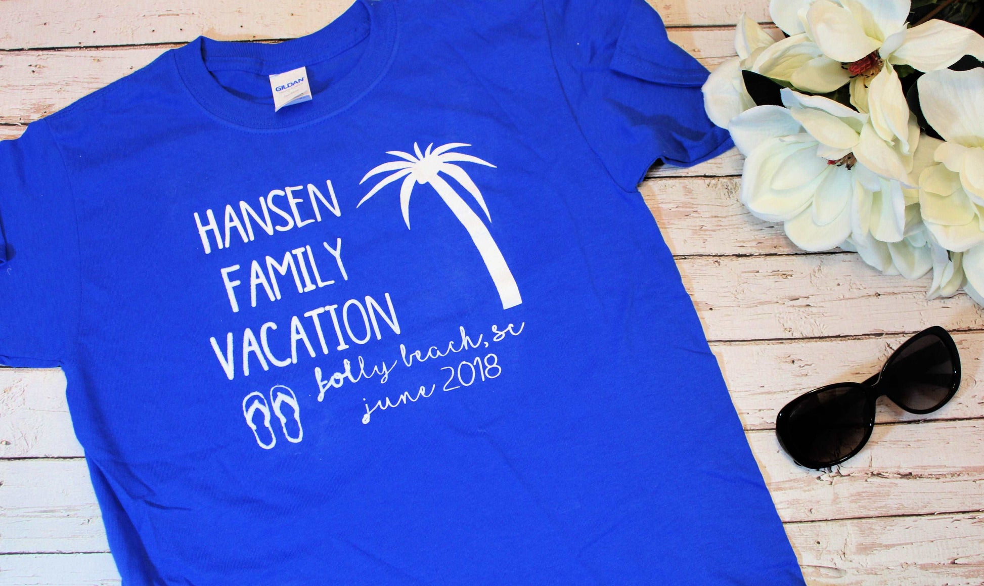 Family Vacation Palm Tree Screen Printed Tee Shirts freeshipping - Be Vocal Designs