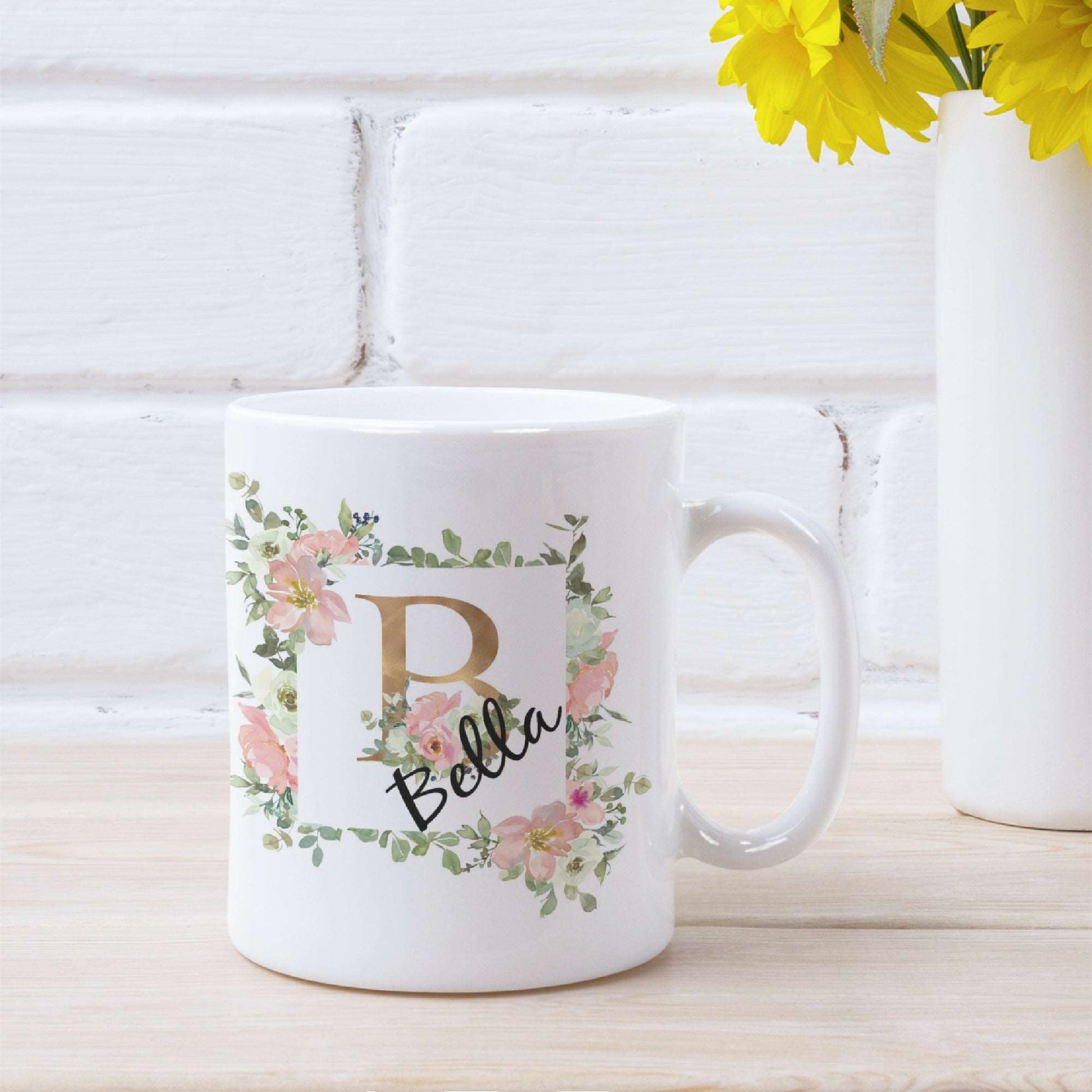 Floral Square Ceramic Mug freeshipping - Be Vocal Designs