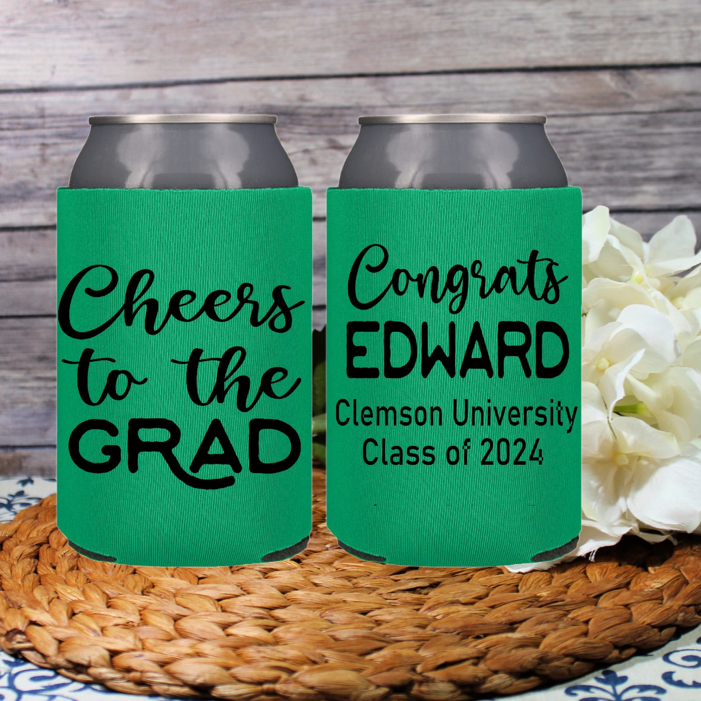 Class of 2025 Graduation Screen Printed Can Cooler Grad Party Favor