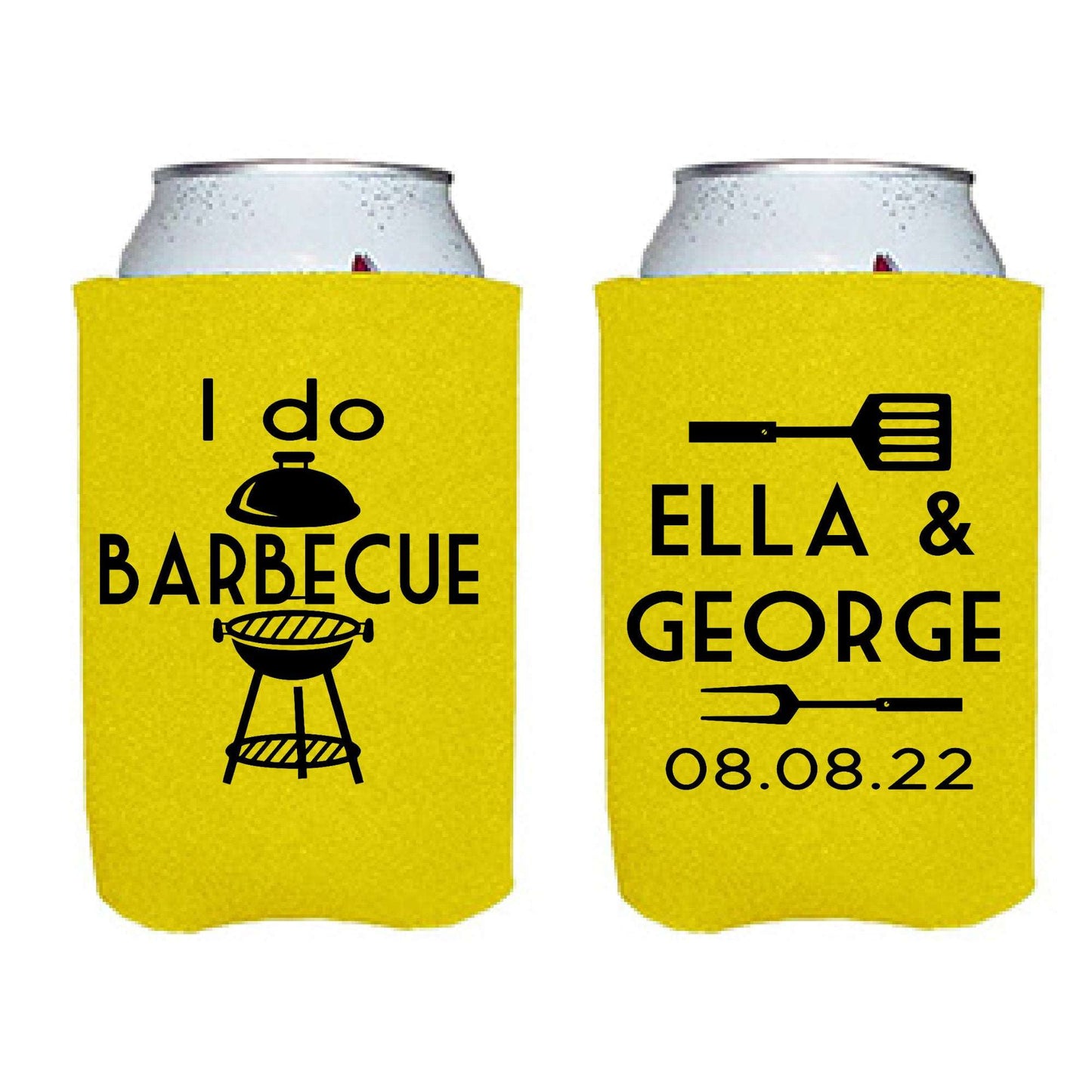 I Do BBQ Screen Printed Can Coolers