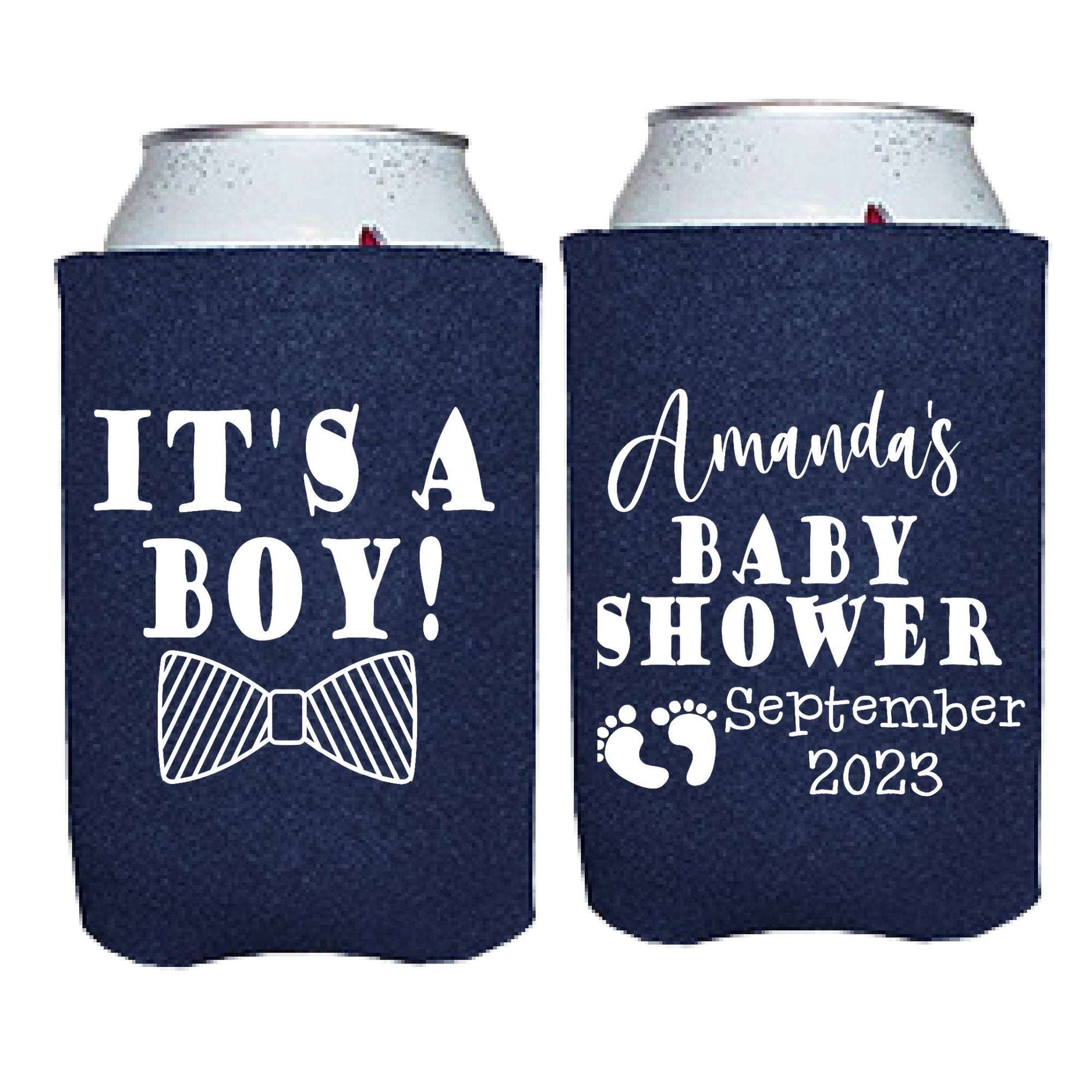 It's A Boy Baby Shower Favor Screen Printed Can Cooler