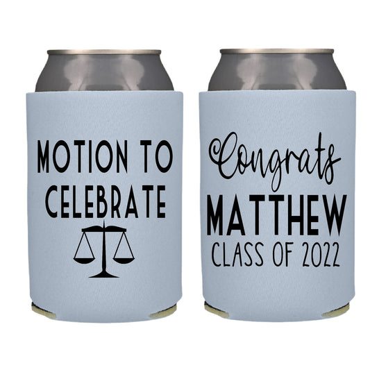 Motion To Celebrate Graduation Screen Printed Can Cooler