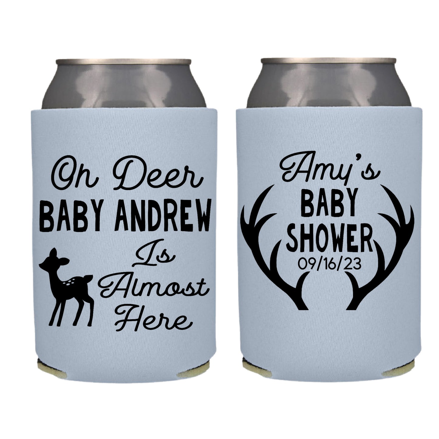Oh Dear Baby Shower Gender Reveal Screen Printed Can Cooler