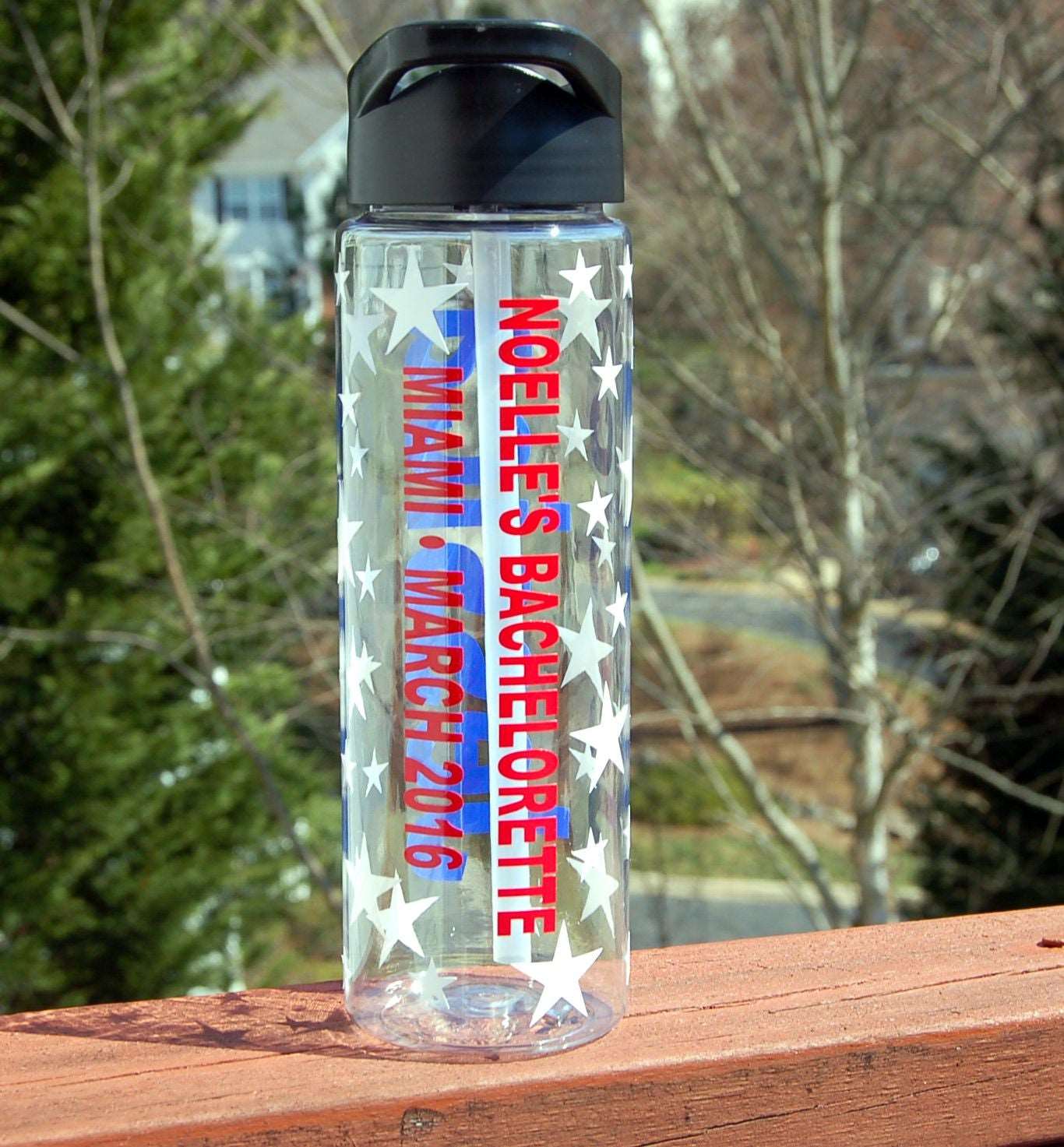 Bachelorette Party Plastic Water Bottle - Be Vocal Designs