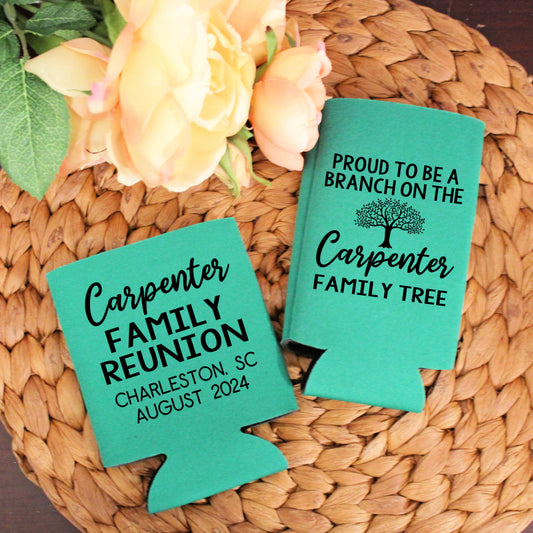 High School Reunion  Party Favor Regular and Slim Can Cooler Combo Package, Business Logo